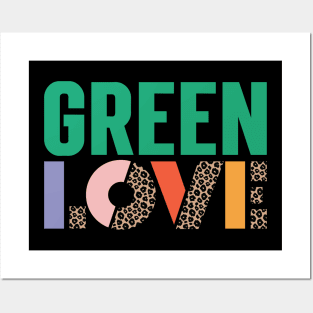 Green Love Posters and Art
